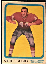 Neil HABIG, Card 62, TOPPS / CFL, 1963, Roughriders